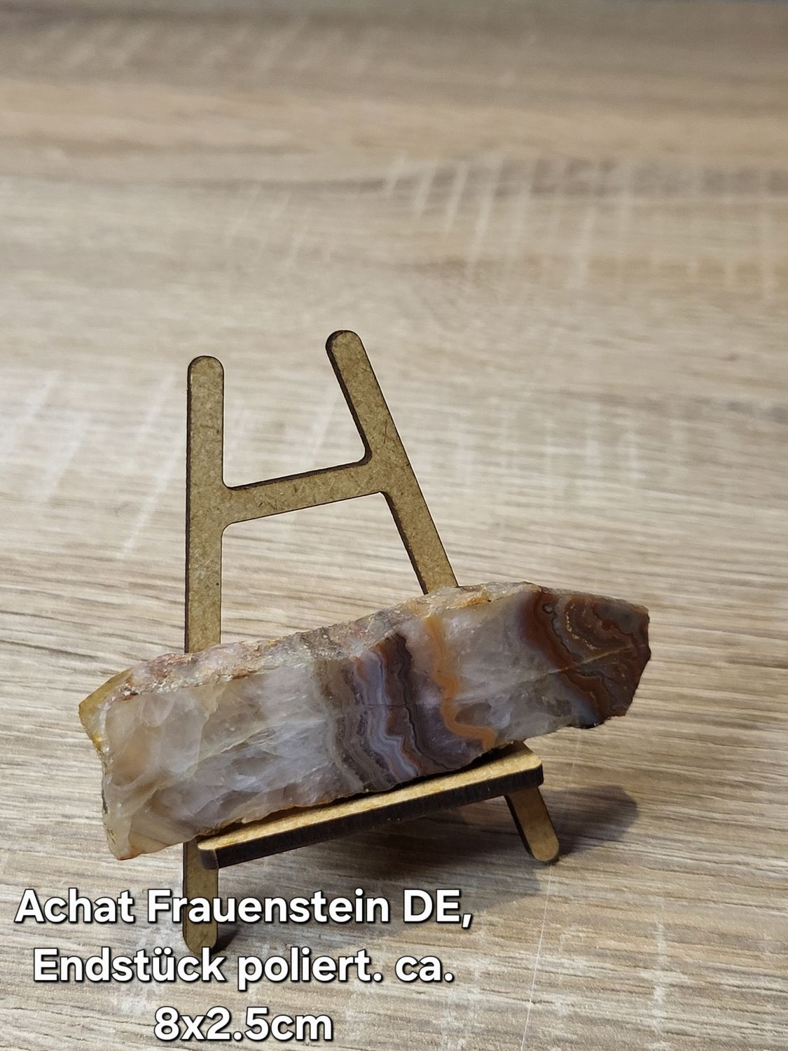 Achat aus Frauenstein DE, Endstück einseitig poliert