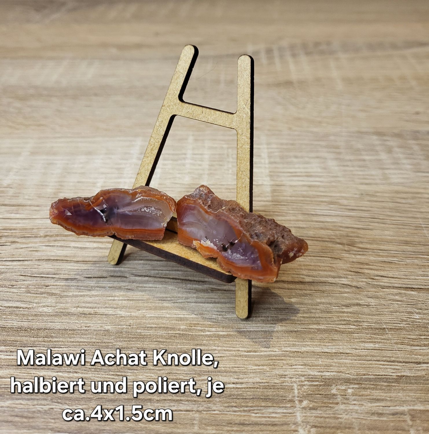 Malawi Achat Knolle halbiert und poliert, Set