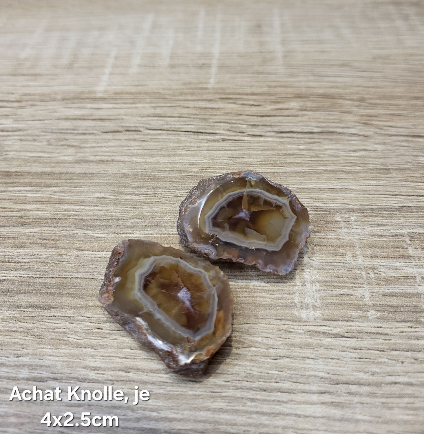 Achat Knolle, beide Seiten von Hand poliert