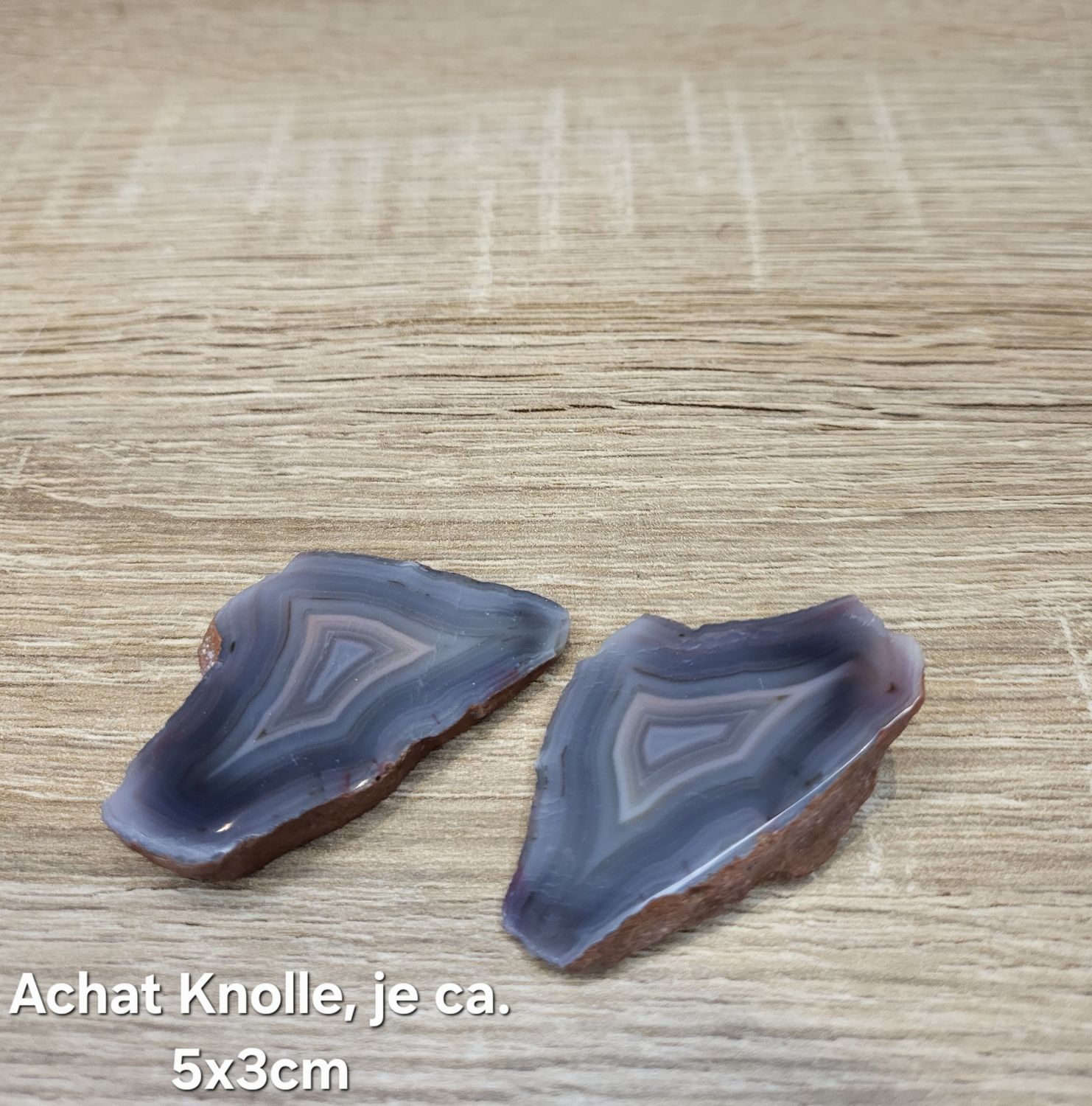 Achat Knolle, beide Seiten von Hand poliert