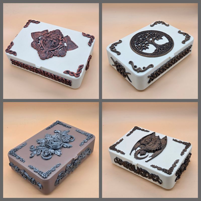 Aufbewahrungsbox Schmuckkasten in vier Motiven und vielen verschiedenen Farben Aufbewahrungsbox Schmuckkasten in vier Motiven und vielen verschiedenen Farben