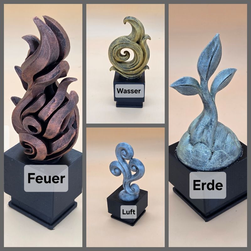 Deko Statue vier Elemente (Wasser, Erde, Luft und Feuer) in verschiedenen Patinierungen erhältlich. Je Deko Statue vier Elemente (Wasser, Erde, Luft und Feuer) in verschiedenen Patinierungen erhältlich. Je