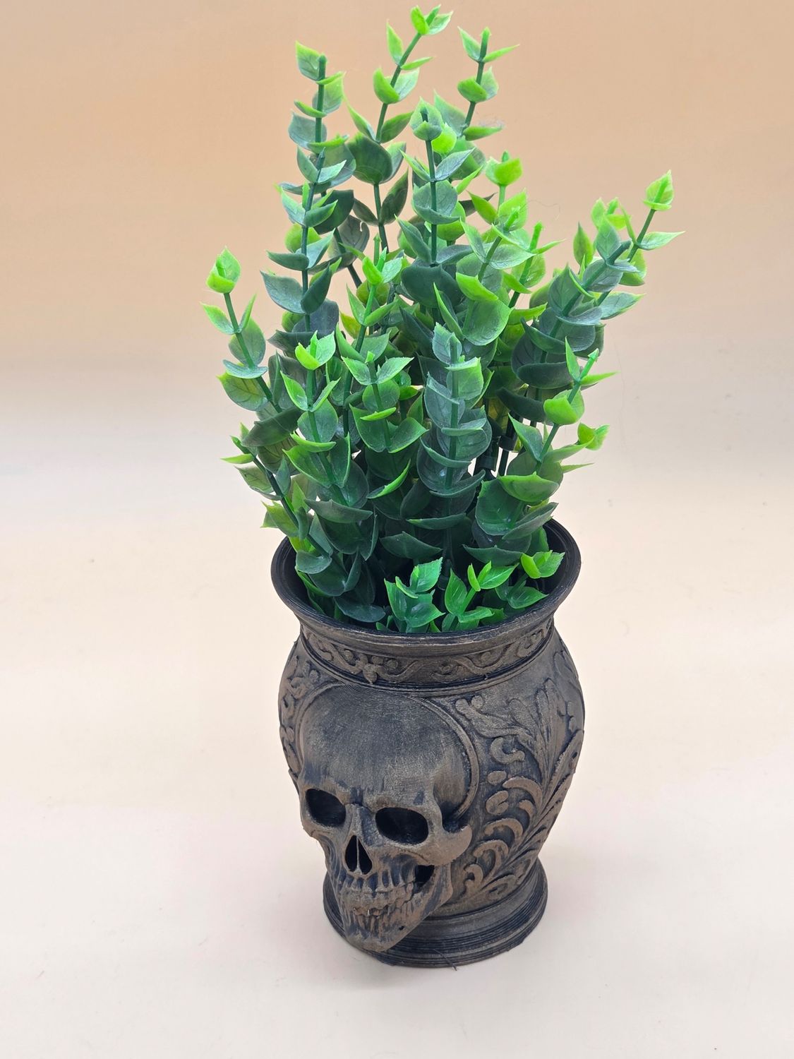 Kleine Deko Vase Totenkopf