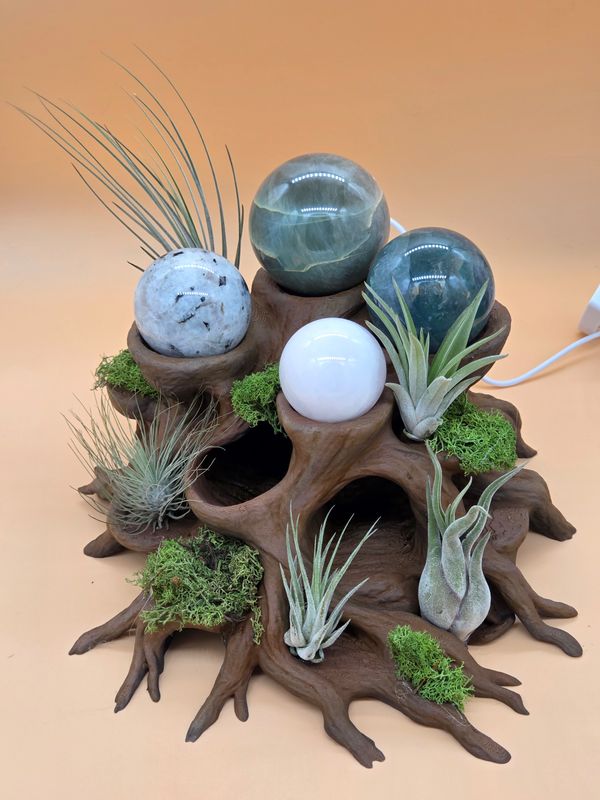 LED Baum Wurzel, handbemalt. Kristall Edelstein Kugel Halter LED Baum Wurzel, handbemalt. Kristall Edelstein Kugel Halter