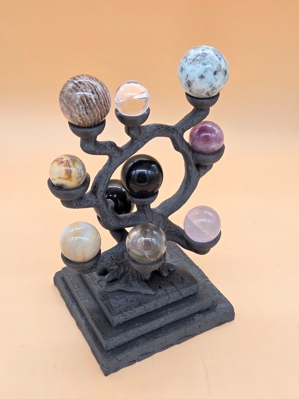 Multi Edelstein Kristall Kugelhalter Baum mit Platz für 10 Kugeln, in verschiedenen Farben erhältlich. Multi Edelstein Kristall Kugelhalter Baum mit Platz für 10 Kugeln, in verschiedenen Farben erhältlich.