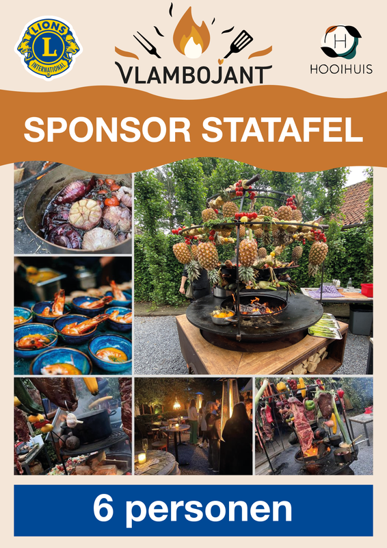 Sponsorkaarten Vlambojant (statafel 6 personen)