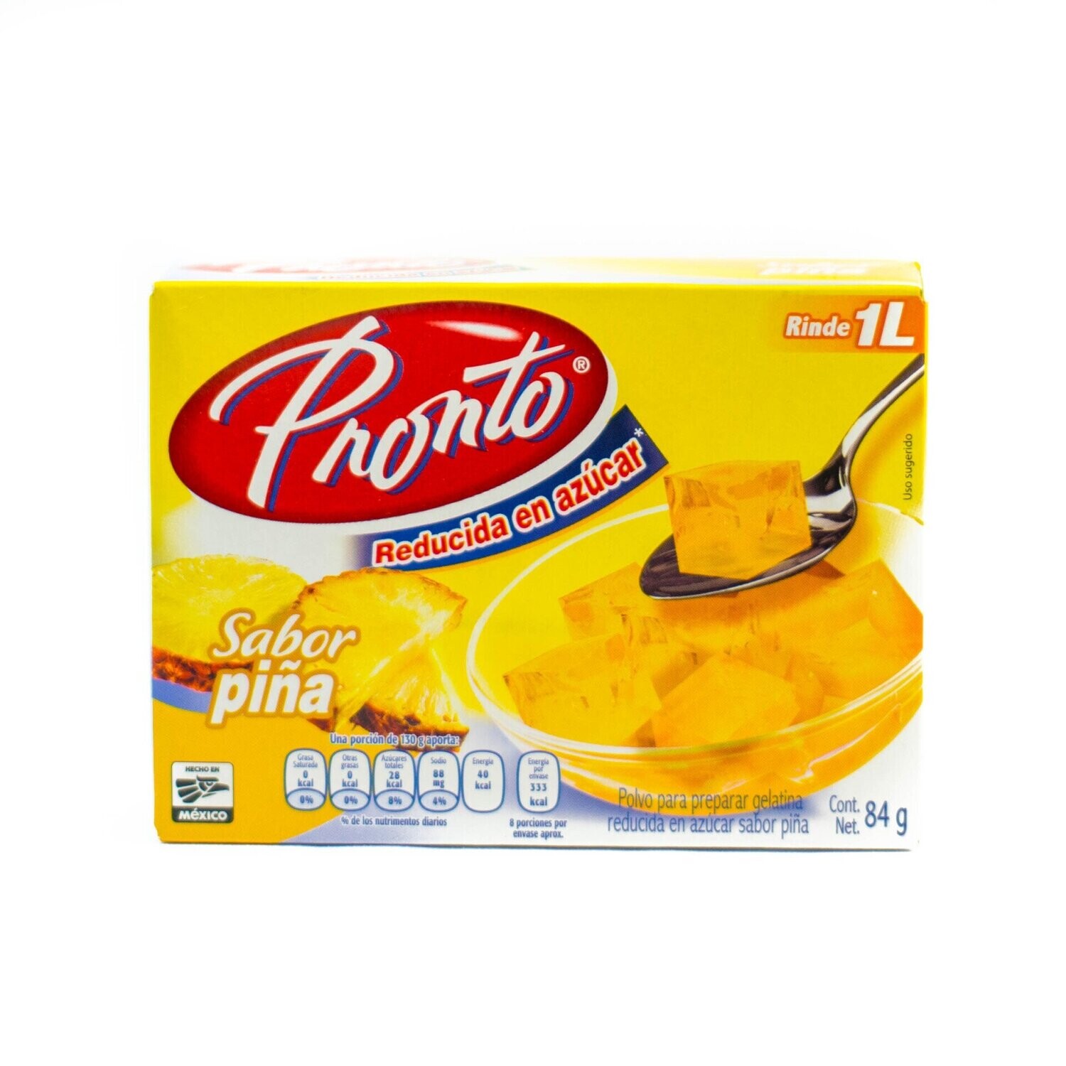 GELATINA PRONTO SABOR PIÑA 84G