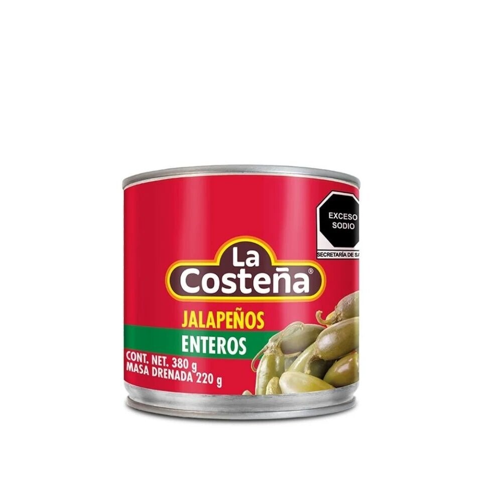 JALAPEÑOS ENTEROS LA COSTEÑA 380g.