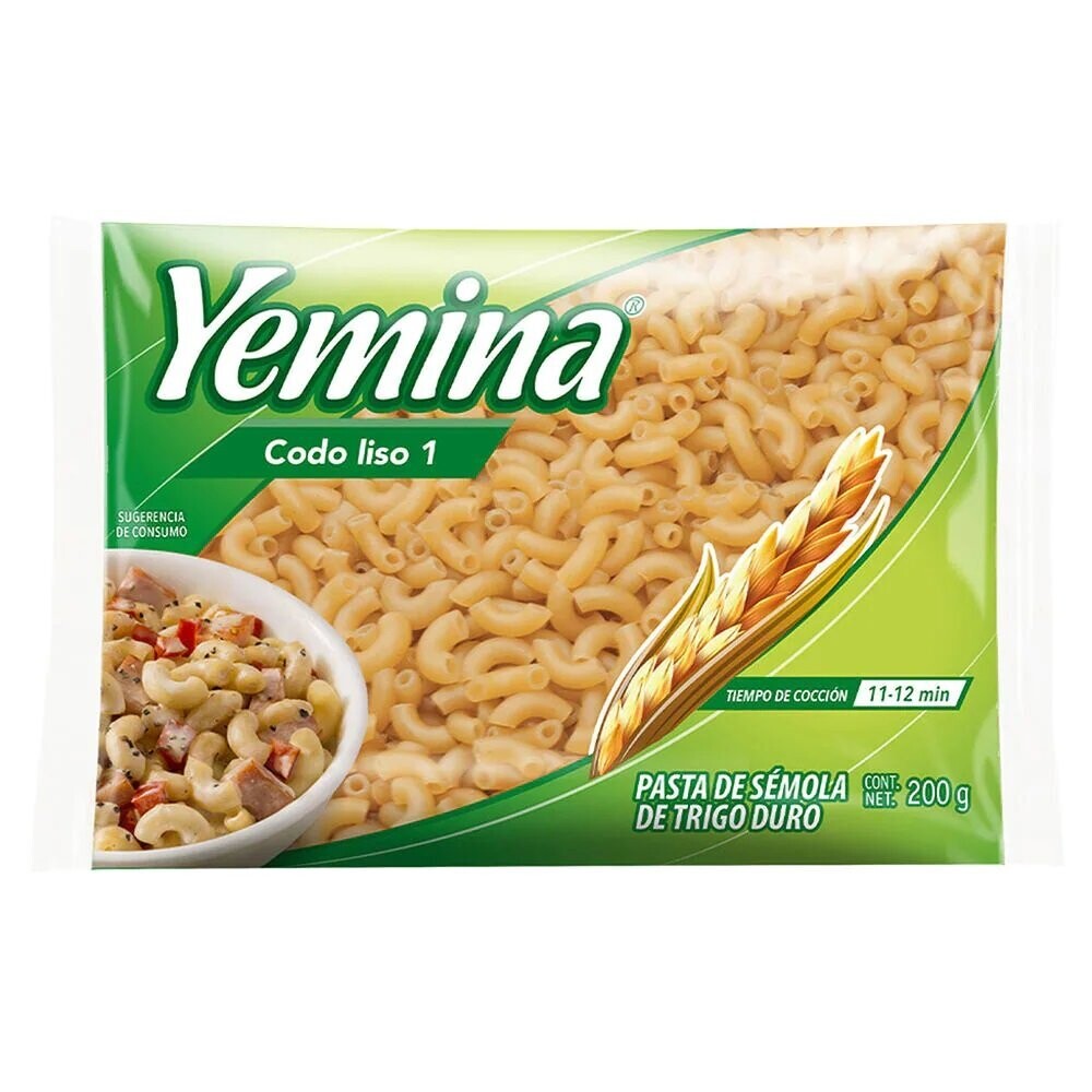 PASTA YEMINA CODO LISO 1 200 G