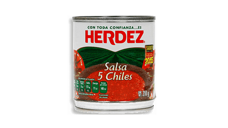 SALSA CASERA HERDEZ 5 CHILES 210GR