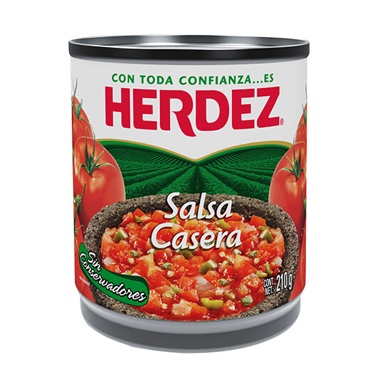 SALSA CASERA HERDEZ ROJA 210GR