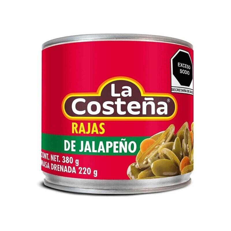 CHILES LA COSTEÑA RAJAS 380gr