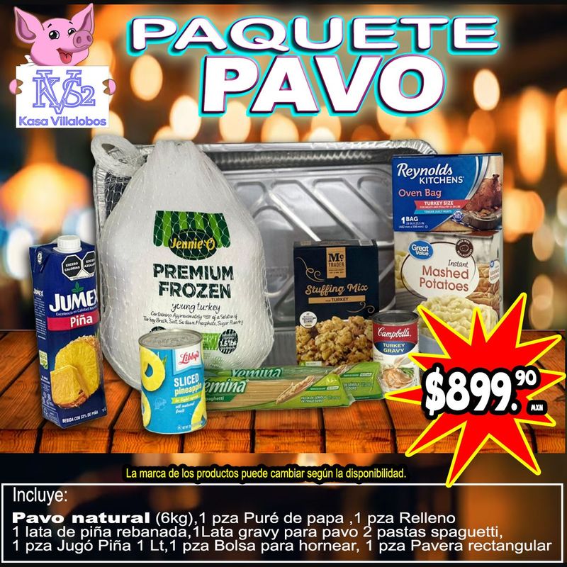 PAQUETE NAVIDEÑO PAVO