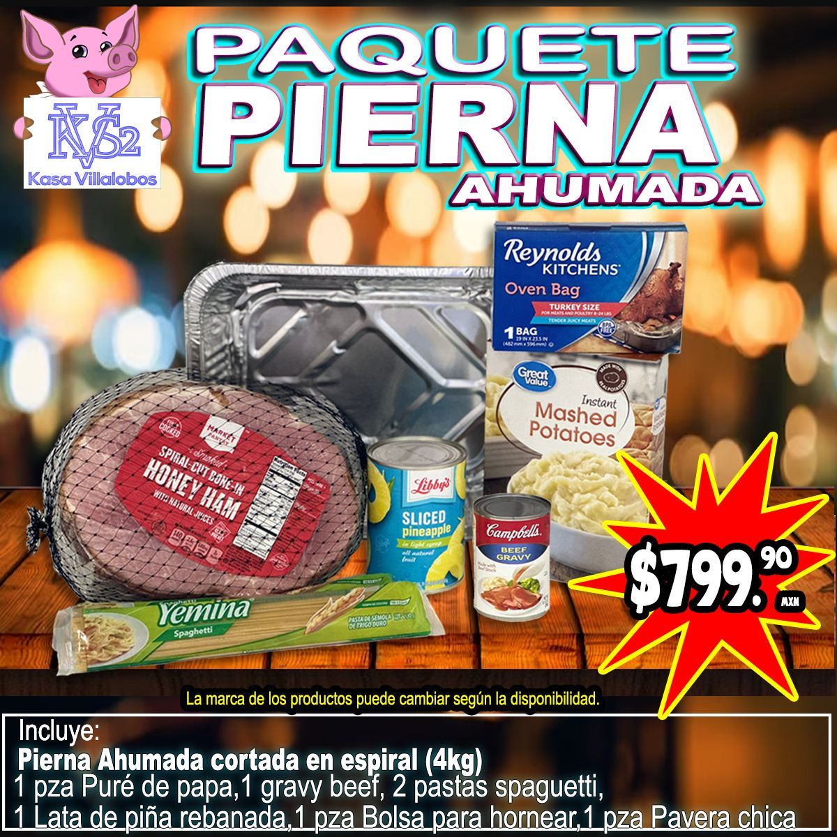 PAQUETE NAVIDEÑO PIERNA AHUMADA