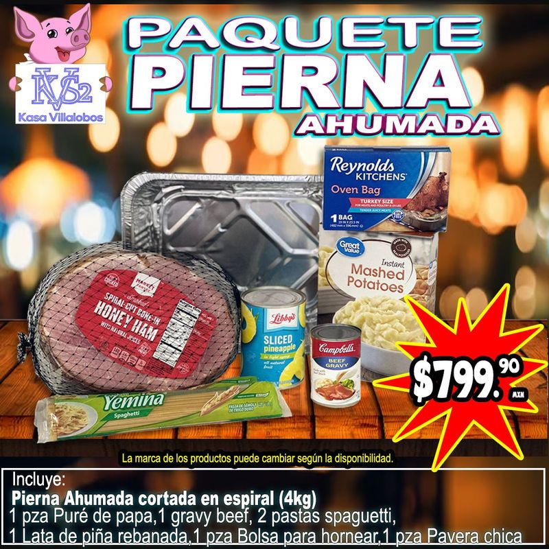 PAQUETE NAVIDEÑO PIERNA AHUMADA