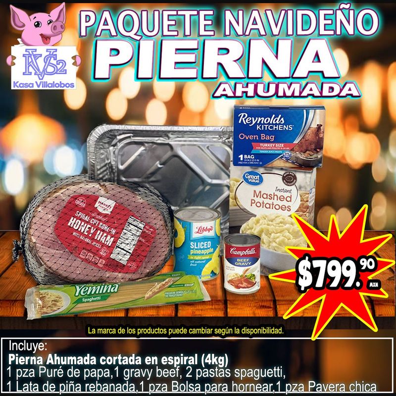 PAQUETE NAVIDEÑO PIERNA AHUMADA