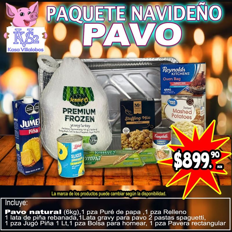 PAQUETE NAVIDEÑO PAVO
