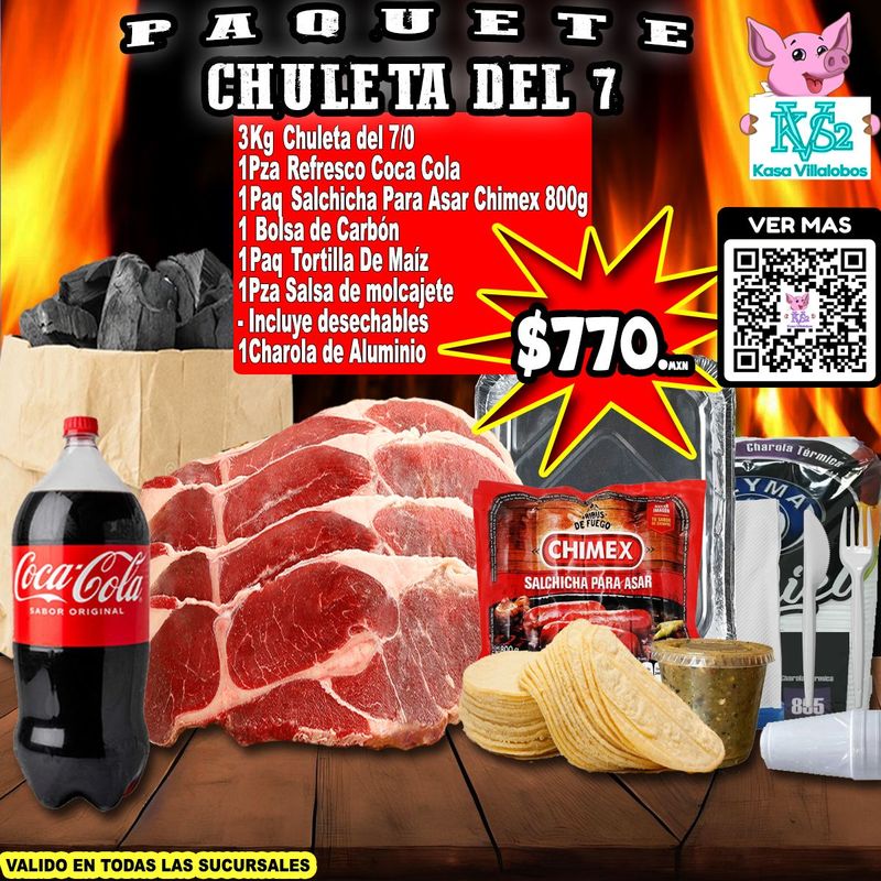 PAQUETE CHULETA DEL 7/0
