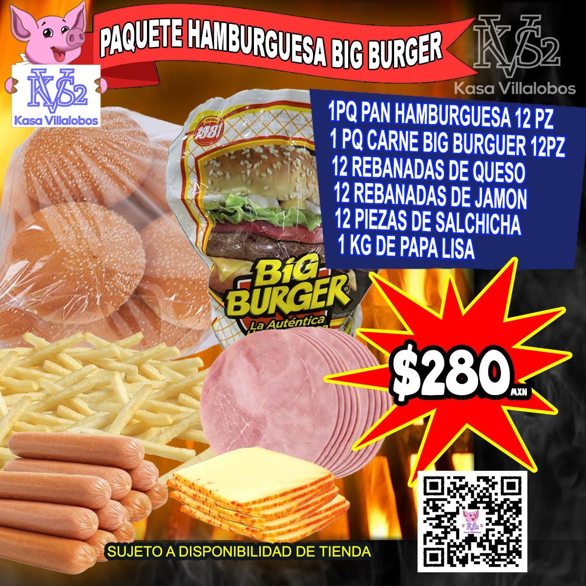 PAQUETE HAMBURGUESA BIG BURGER