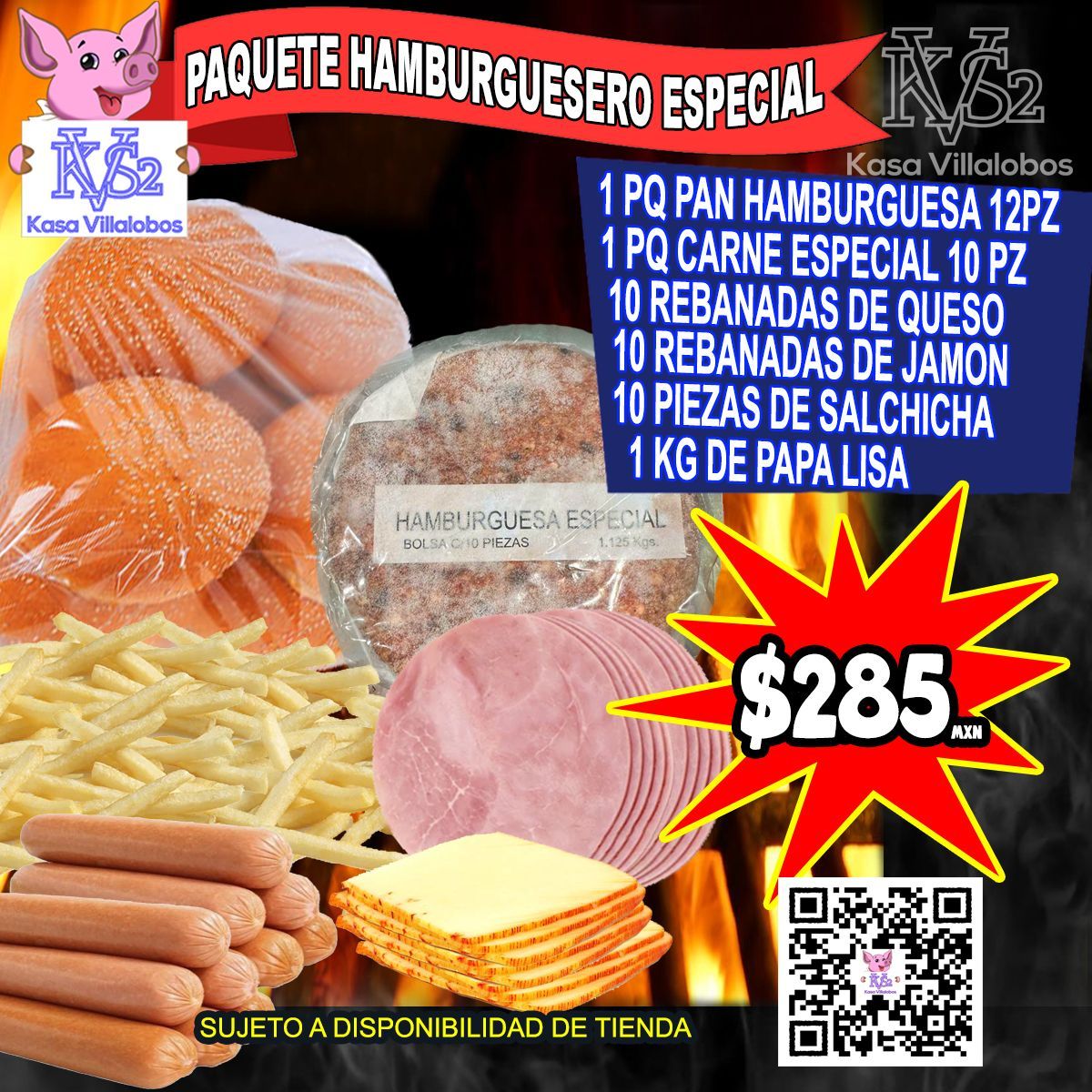 PAQUETE HAMBURGUESA ESPECIAL