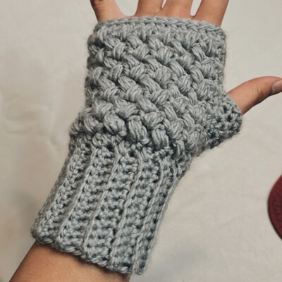 Coffee Bean Fingerless Gloves