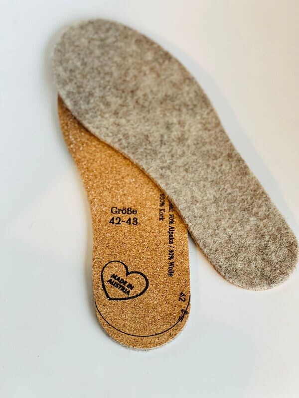 Einlegesohlen mit Kork