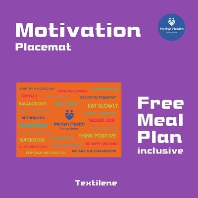 Motivation Placemat (4 pcs, Mixed of 4 Colours)