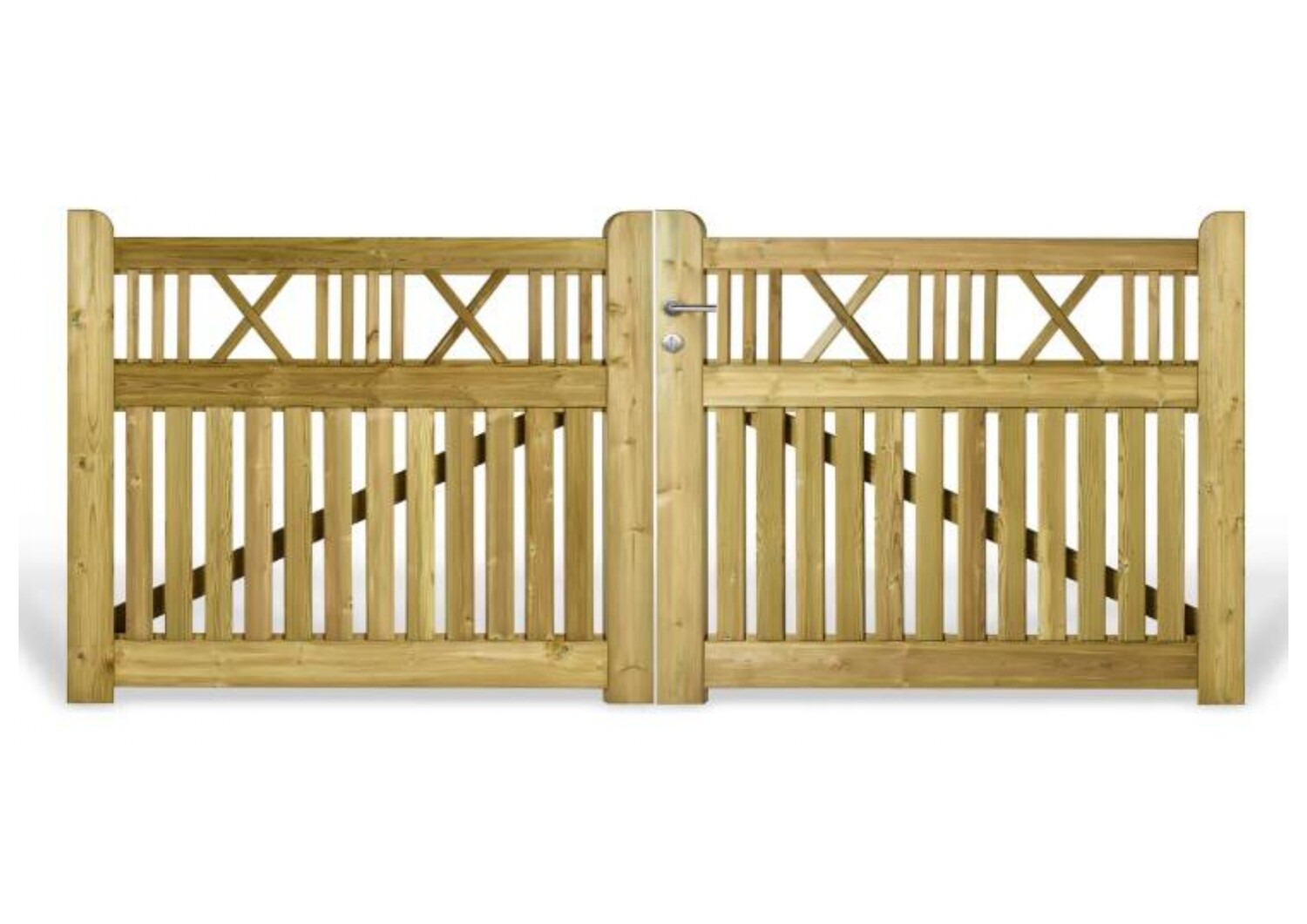 Porte double pour clôture basse élégante