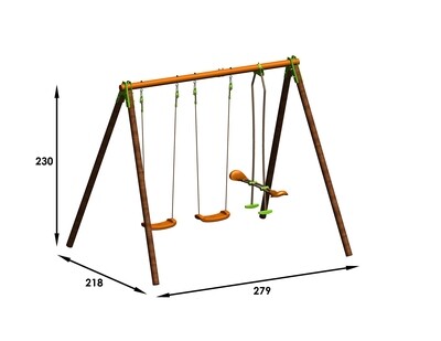 Balançoire double + siège à bascule