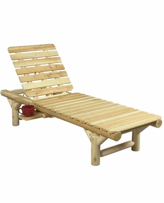 Chaise longue en bois de cèdre