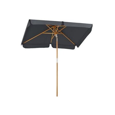 Parasol en bois 2 x 1,25m gris