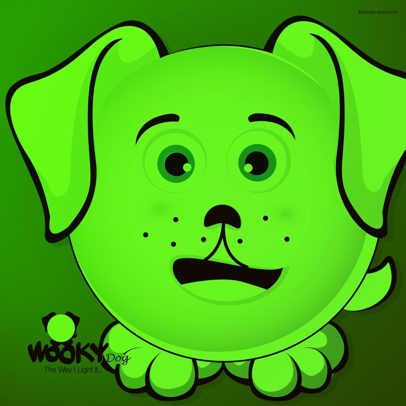 WOOKY Dog, Glow-in-the-Dark Sticker