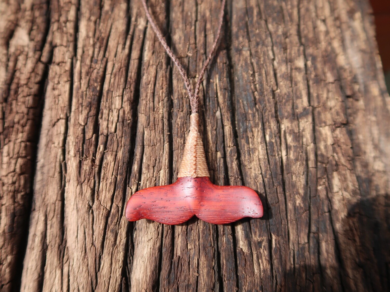 Whale tail pendant (Padauk wood)