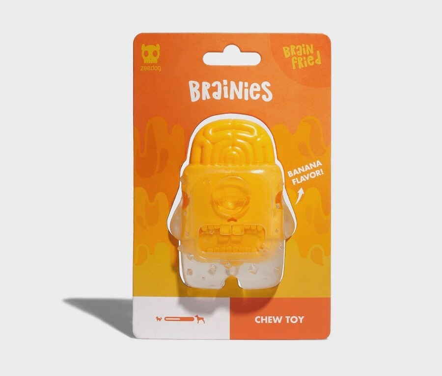 Zee.Dog Brainies Toy Brain Fried(yellow)
