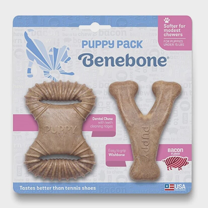 Benebone Bacon Chew Toy - For Puppies