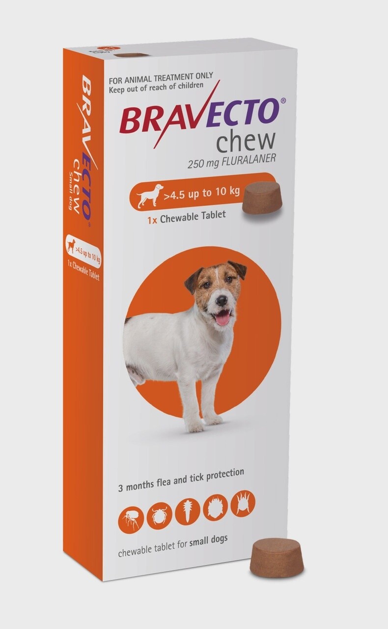 Bravecto Chewable tab Small Dog 4.5-10kg