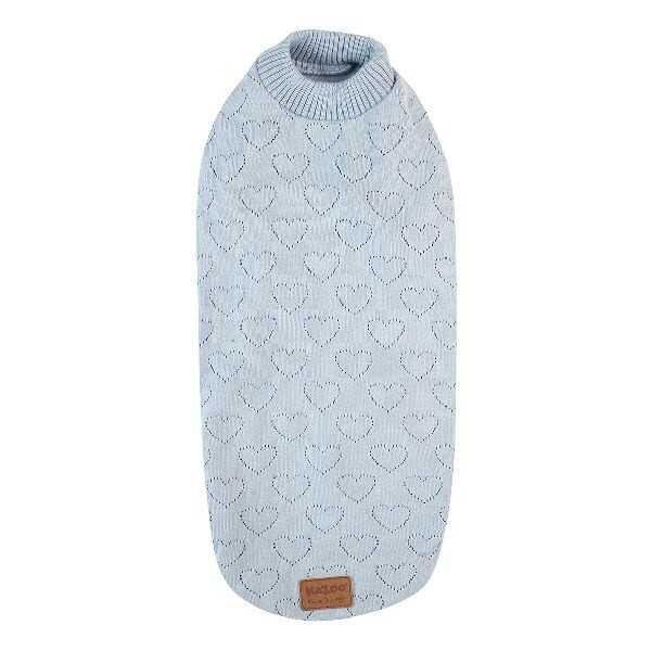 Heart Knit Blue M    46.5cm