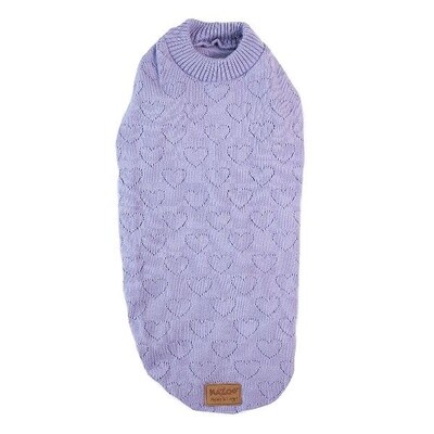 Heart Knit Purplr S   40cm