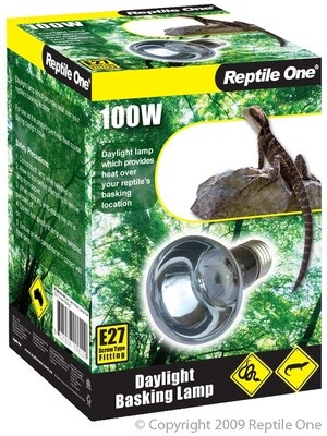 Reptile One Heat Lamp Day Light 100W E27 Screw Fitting