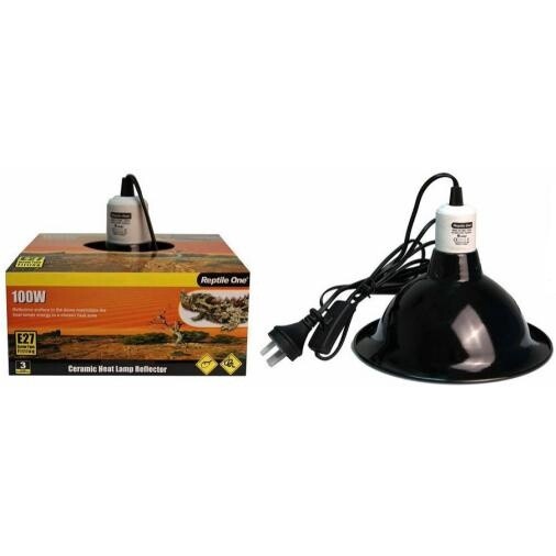 Reptile One Heat Lamp Holder Ceramic Reflector 100W