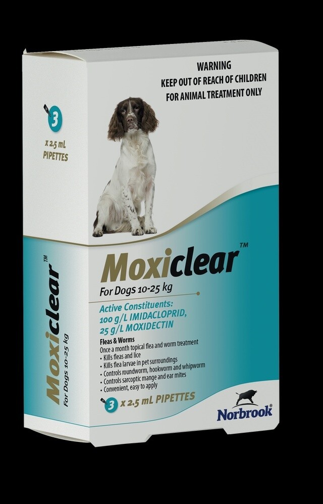 Moxiclear 10-25kg Dog 3pk