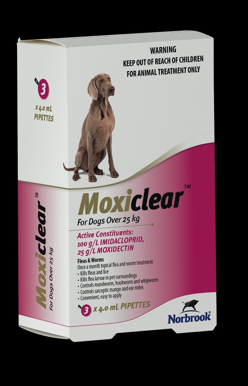 Moxiclear Dog 25kg + 3pk