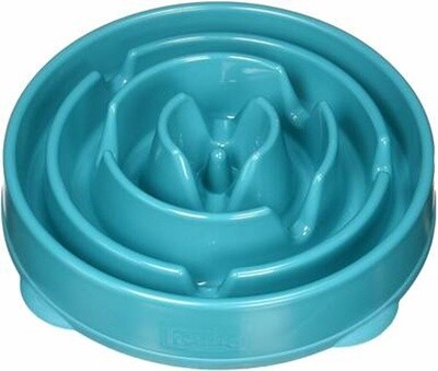 Outward Hound Slow Feeder Dog Bowl - Teal