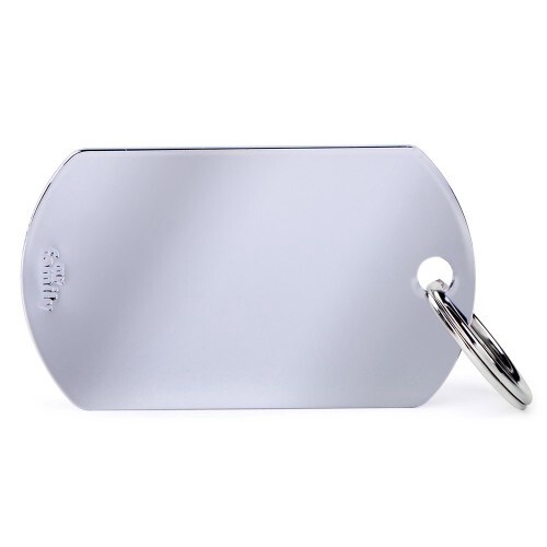 Basic Big Military ID Tag in Chrome