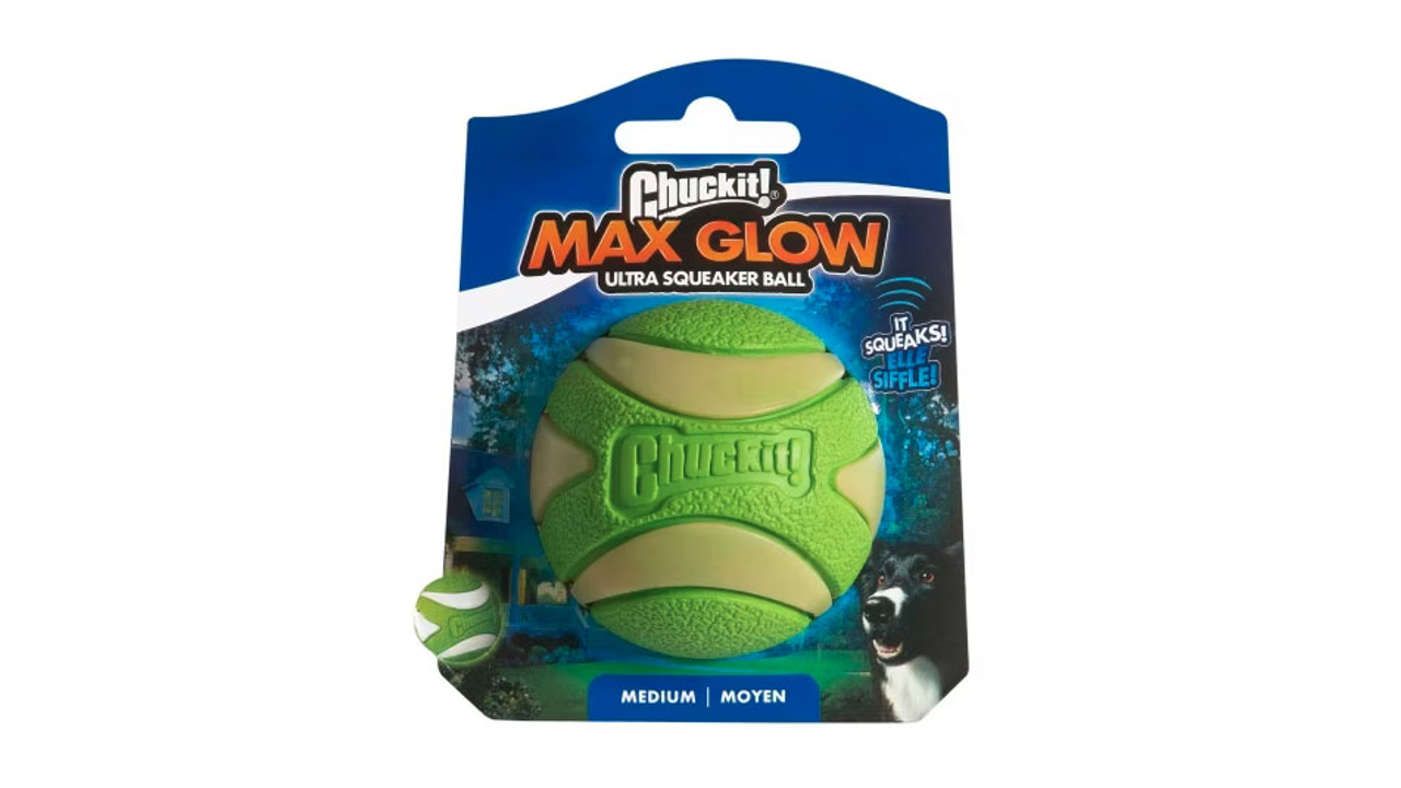 Max Glow Ultra Squeaker Ball Med - 1pk