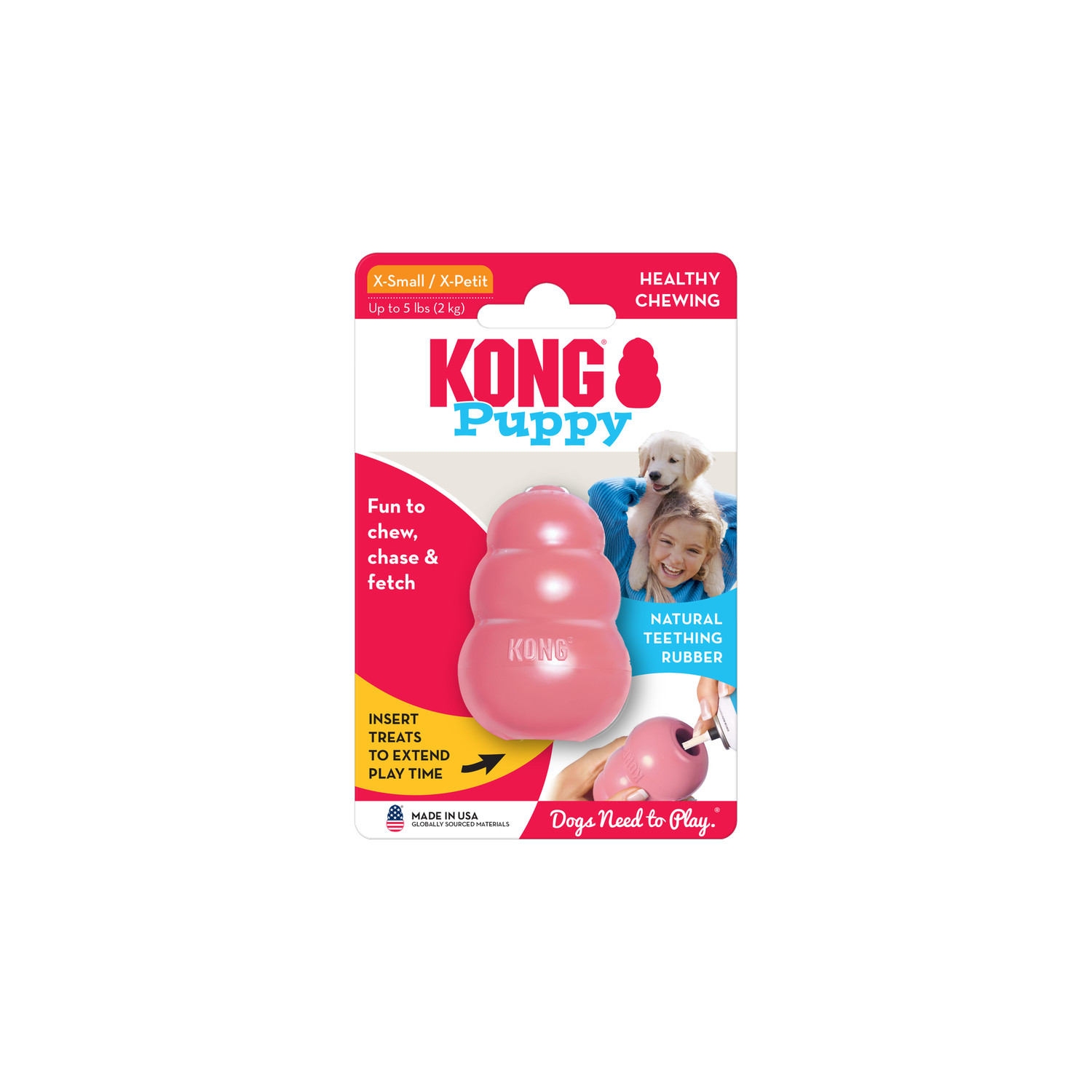 KONG Puppy Small, Colour: Pink