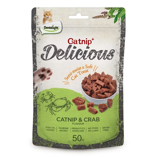 Dentalight Cat Treat Catnip &amp; Crab Flavour 50g