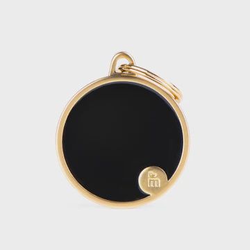 Handmade Gold Circle with Black Large
