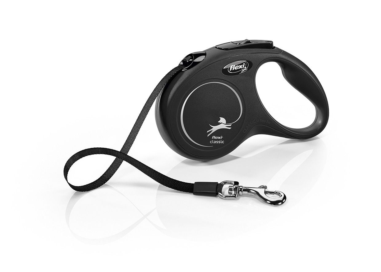 Flexi Classic Tape 5m S, Colour: Black