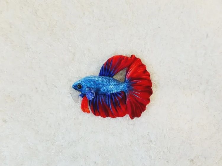Red Blue Betta Plush